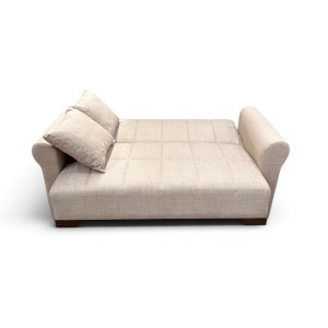zougris-40.0320 VAVEL LIGHT BROWN ΥΦΑΣΜΑ 2ΘΕΣΙΟΣ ΚΑΝΑΠΕΣ/ΚΡΕΒΑΤΙ ΜΕ ΑΠΟΘ.ΧΩΡΟ 156Χ85Χ80ΕΚ.