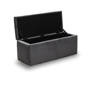 zougris-40.0607 LIDO ΣΚΑΜΠΟ VELVET GREY ΜΕ ΑΠΟΘ. ΧΩΡΟ 101X41X42ΕΚ.