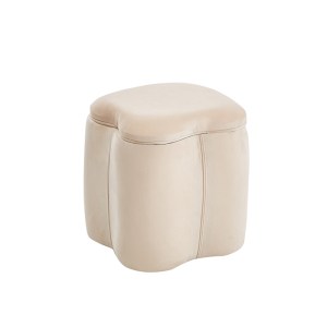 zougris-40.0614.2 FIONA ΣΚΑΜΠΟ VELVET BEIGE ΜΕ ΑΠΟΘ. ΧΩΡΟ 30X30X34ΕΚ.