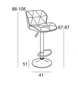 Zougris - 43.0200.S ΣΚΑΜΠΟ ΜΠΑΡ 2ΤΜΧ BAR86 MARGO ΜΠΕΖ PU 41X51X108ΕΚ.