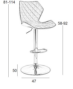 Zougris - 43.2206.S ΣΚΑΜΠΟ ΜΠΑΡ 2ΤΜΧ BAR90 ΜΑΥΡΟ ΥΦΑΣΜΑ 47X50X114ΕΚ.