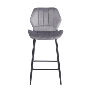zougris-43.2800 DYLAN GREY VELVET ΥΦΑΣΜΑ 65ΕΚ. ΣΚΑΜΠΟ ΜΕΤΑΛΛΙΚΟ 46X45X65-95ΕΚ.