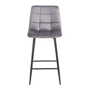 zougris-43.2801 NORA GREY VELVET ΥΦΑΣΜΑ 65ΕΚ. ΣΚΑΜΠΟ ΜΕΤΑΛΛΙΚΟ 45X41X65-99ΕΚ.