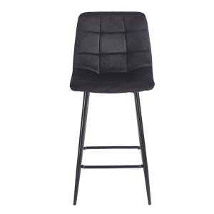zougris-43.2801.1 NORA BLACK VELVET ΥΦΑΣΜΑ 65ΕΚ. ΣΚΑΜΠΟ ΜΕΤΑΛΛΙΚΟ 45X41X65-99ΕΚ.