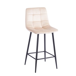 zougris-43.2801.2 NORA BEIGE VELVET ΥΦΑΣΜΑ 65ΕΚ. ΣΚΑΜΠΟ ΜΕΤΑΛΛΙΚΟ 45X41X65-99ΕΚ.