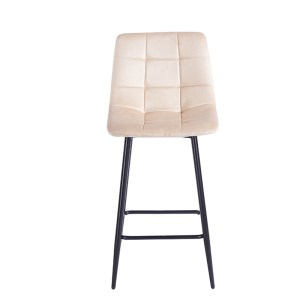 zougris-43.2801.2 NORA BEIGE VELVET ΥΦΑΣΜΑ 65ΕΚ. ΣΚΑΜΠΟ ΜΕΤΑΛΛΙΚΟ 45X41X65-99ΕΚ.