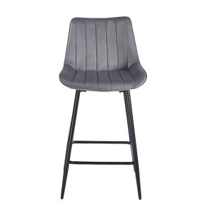 zougris-43.2802 REPO GREY VELVET ΥΦΑΣΜΑ 66ΕΚ. ΣΚΑΜΠΟ ΜΕΤΑΛΛΙΚΟ 48X49X66-96ΕΚ.