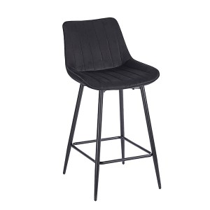 zougris-43.2802.1 REPO BLACK VELVET ΥΦΑΣΜΑ 66ΕΚ. ΣΚΑΜΠΟ ΜΕΤΑΛΛΙΚΟ 48X49X66-96ΕΚ.