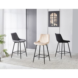 zougris-43.2802.1 REPO BLACK VELVET ΥΦΑΣΜΑ 66ΕΚ. ΣΚΑΜΠΟ ΜΕΤΑΛΛΙΚΟ 48X49X66-96ΕΚ.