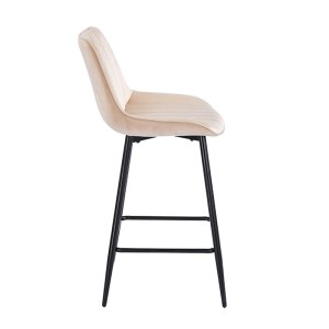 zougris-43.2802.2 REPO BEIGE VELVET ΥΦΑΣΜΑ 66ΕΚ. ΣΚΑΜΠΟ ΜΕΤΑΛΛΙΚΟ 48X49X66-96ΕΚ.