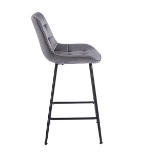 zougris-43.2804 ERMINA GREY VELVET ΥΦΑΣΜΑ 64ΕΚ. ΣΚΑΜΠΟ ΜΕΤΑΛΛΙΚΟ 49X50X64-94ΕΚ.