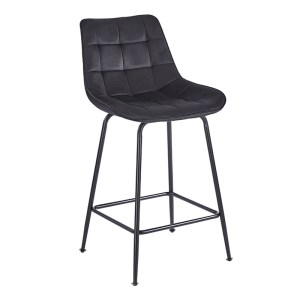 zougris-43.2804.1 ERMINA BLACK VELVET ΥΦΑΣΜΑ 64ΕΚ. ΣΚΑΜΠΟ ΜΕΤΑΛΛΙΚΟ 49X50X64-94ΕΚ.