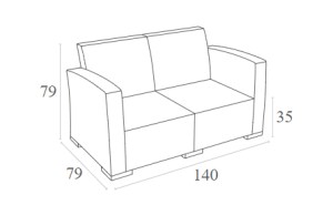 Zougris - 53.0141 MONACO BROWN 2ΘΕΣΙΟΣ ΚΑΝΑΠΕΣ ΠΟΛ/ΝΙΟΥ