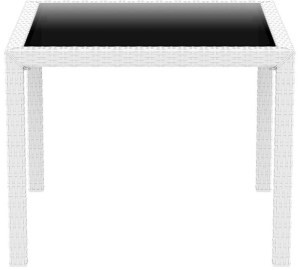 zougris-53.0212 BALI WHITE 94Χ94Χ75ΕΚ.ΤΡΑΠΕΖΙ ΜΕ ΤΖΑΜΙ ΠΟΛ/ΝΙΟΥ