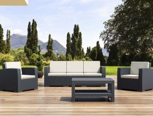 zougris-53.0810 MONACO DARK GREY ΣΕΤ 3ΘΕΣ.ΚΑΝΑΠΕ ΜΕ ΜΑΞ. ΠΟΛ/ΝΙΟΥ